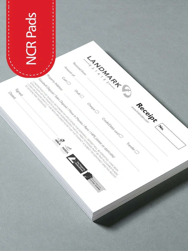 Ncr Receipt Pads Printing